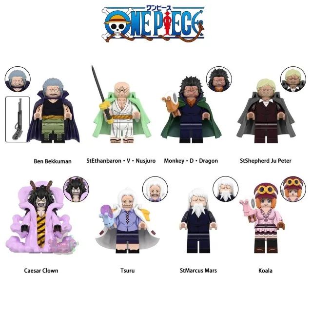  One piece minifigures Zoro de coleção Monkey D Dragon Luffy Ceasar Clown Ben Bekkman
