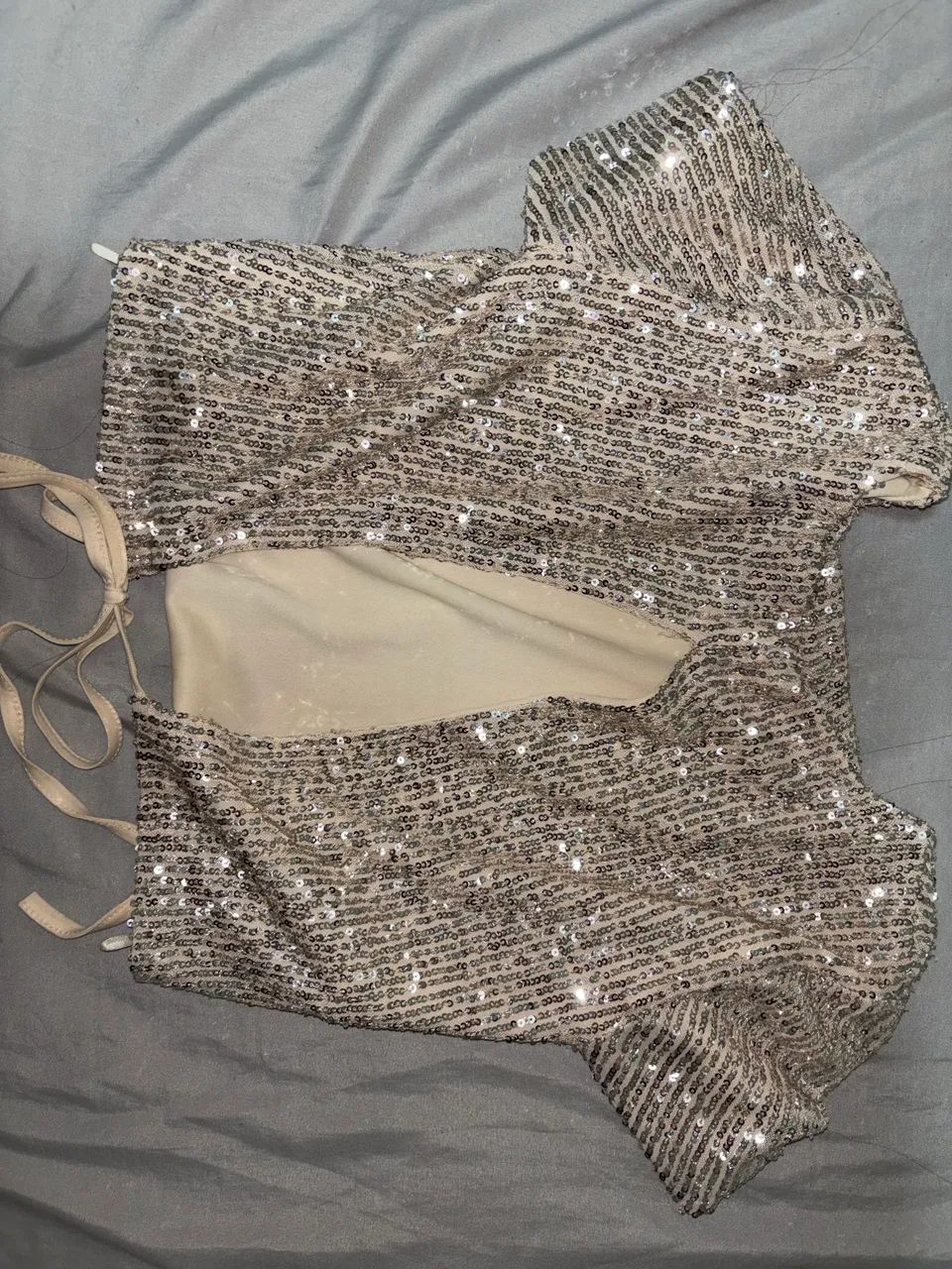Cropped brilhoso com paetê 