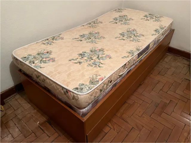 Bicama de Madeira com 2 Colchões