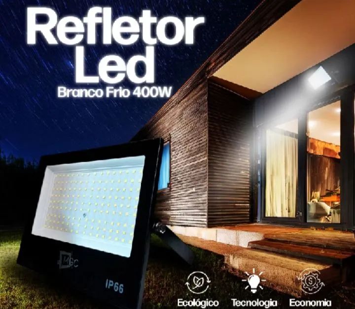 Refletor de LED 400W Branco Frio