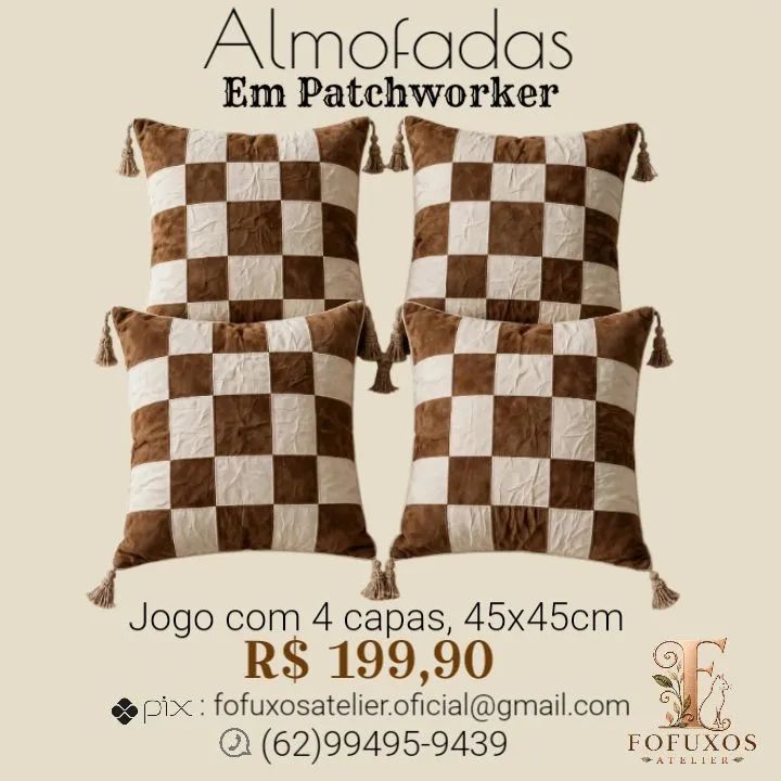 Almofadas patchworker Artesanal  - Foto 2