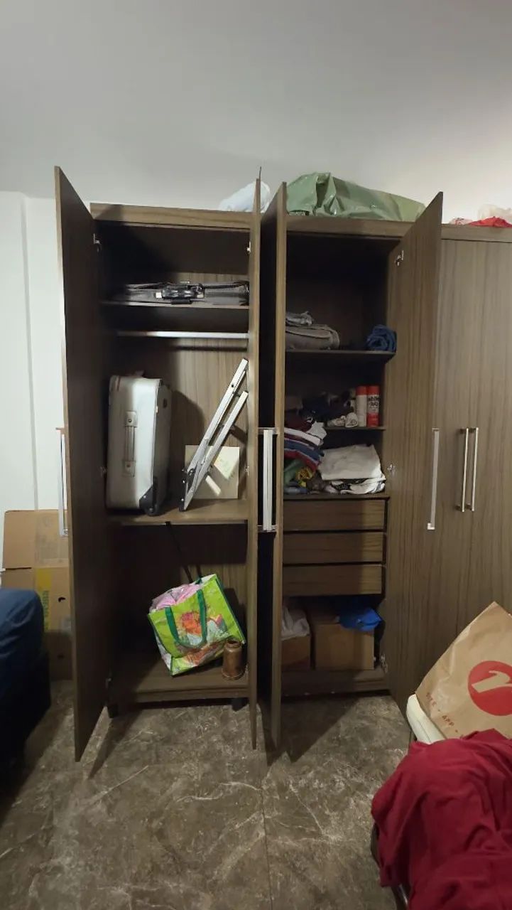 Guarda-roupa de casal castanho - Foto 2