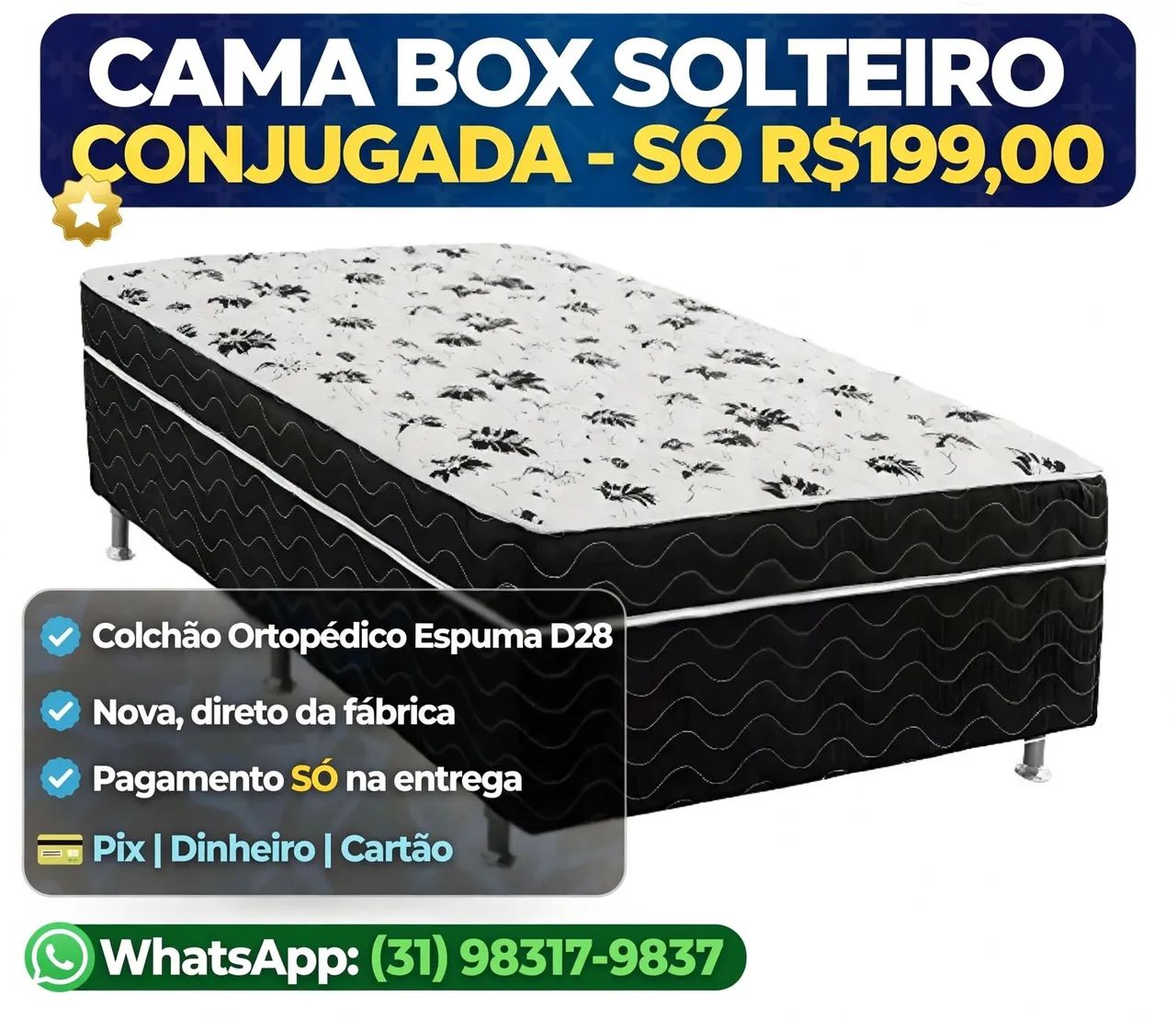 Cama box de solteiro 