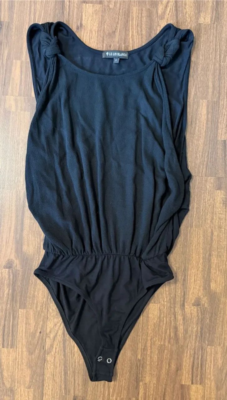 Body Le Lis Blanc, preto - Foto 2