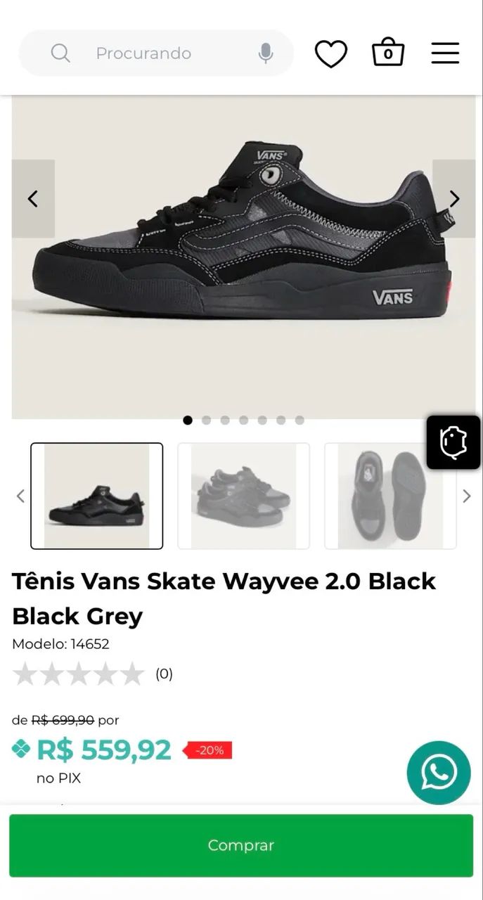 Tênis Vans Skate Wayvee 2.0 Black Black Grey - Foto 2