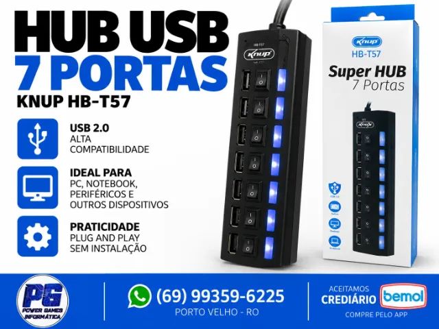 HUB USB 7 PORTAS - Foto 2