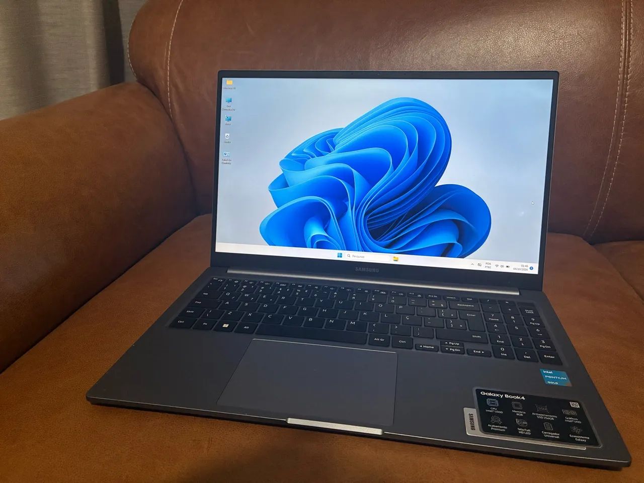 Notebook Samsung Galaxy Book4 Intel® U300, Windows 11 Home, 8GB de RAM e 256GB SSD - Foto 2