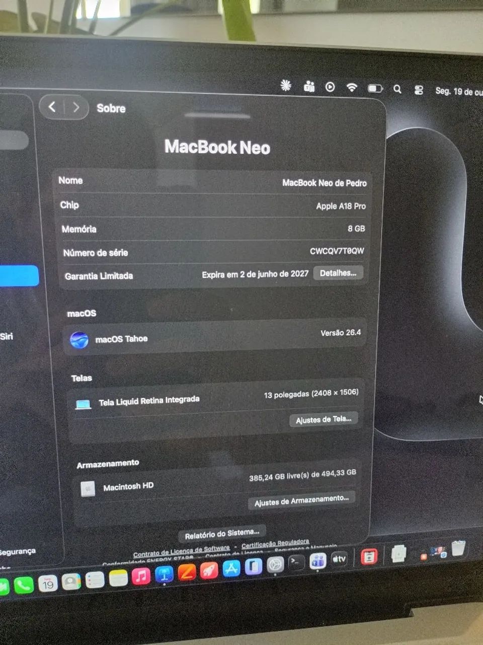 MacBook Neo 13 polegadas: Chip A18 pro 512GB - Prateado. - Foto 5