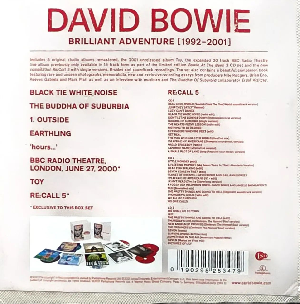 David Bowie - Brilliant Adventure (1992 - 2001) Box 11 CDs
