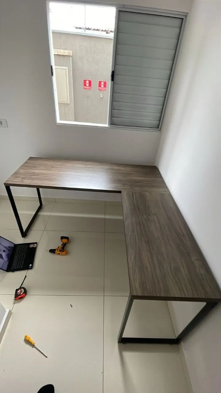 Mesa de escritório em L | Modelo Industrial - Foto 3