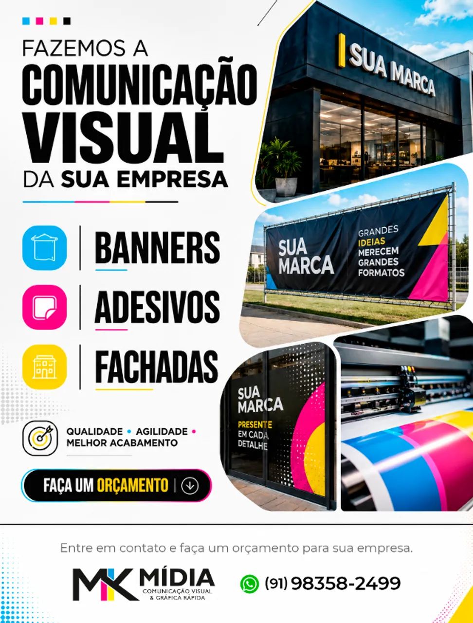 Comunicação Visual - Banners, adesivos, fachadas e muito mais