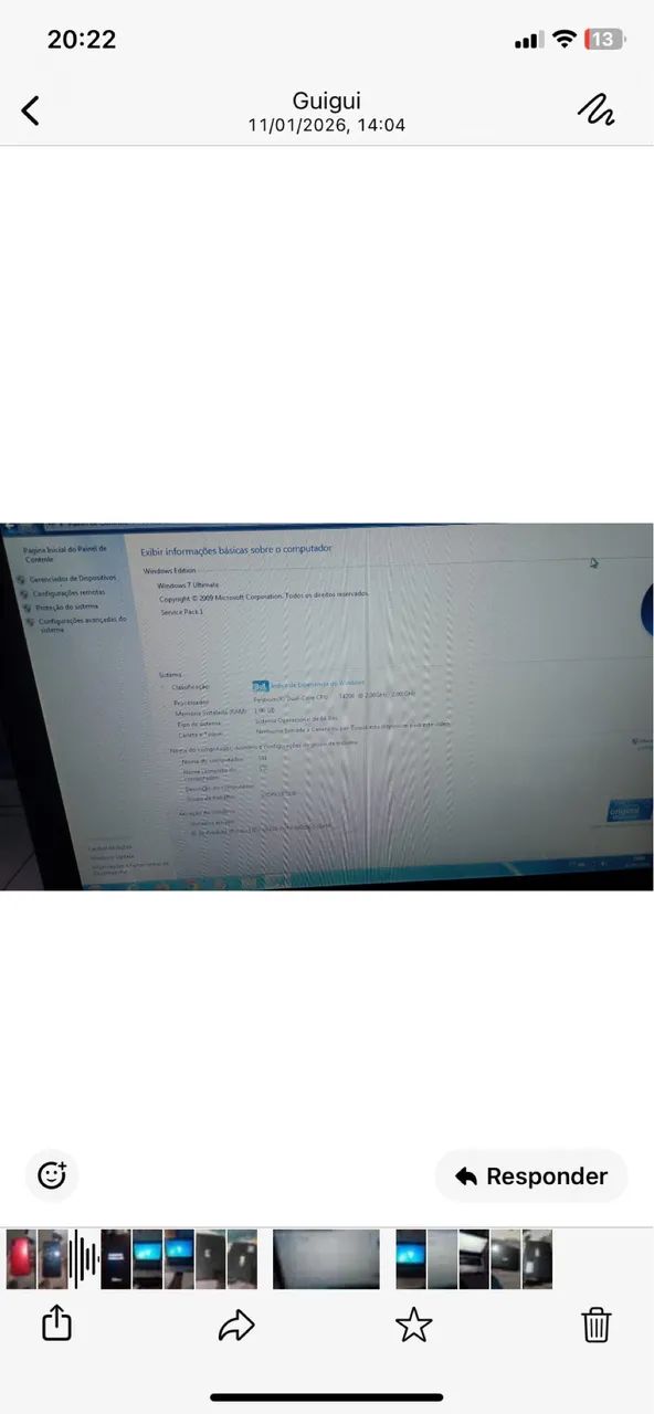 Notebook funcionando de DR2 160 de HD - Foto 2