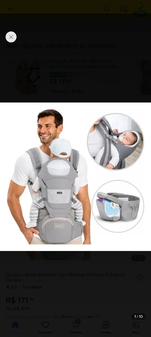 Canguru ergonômico.