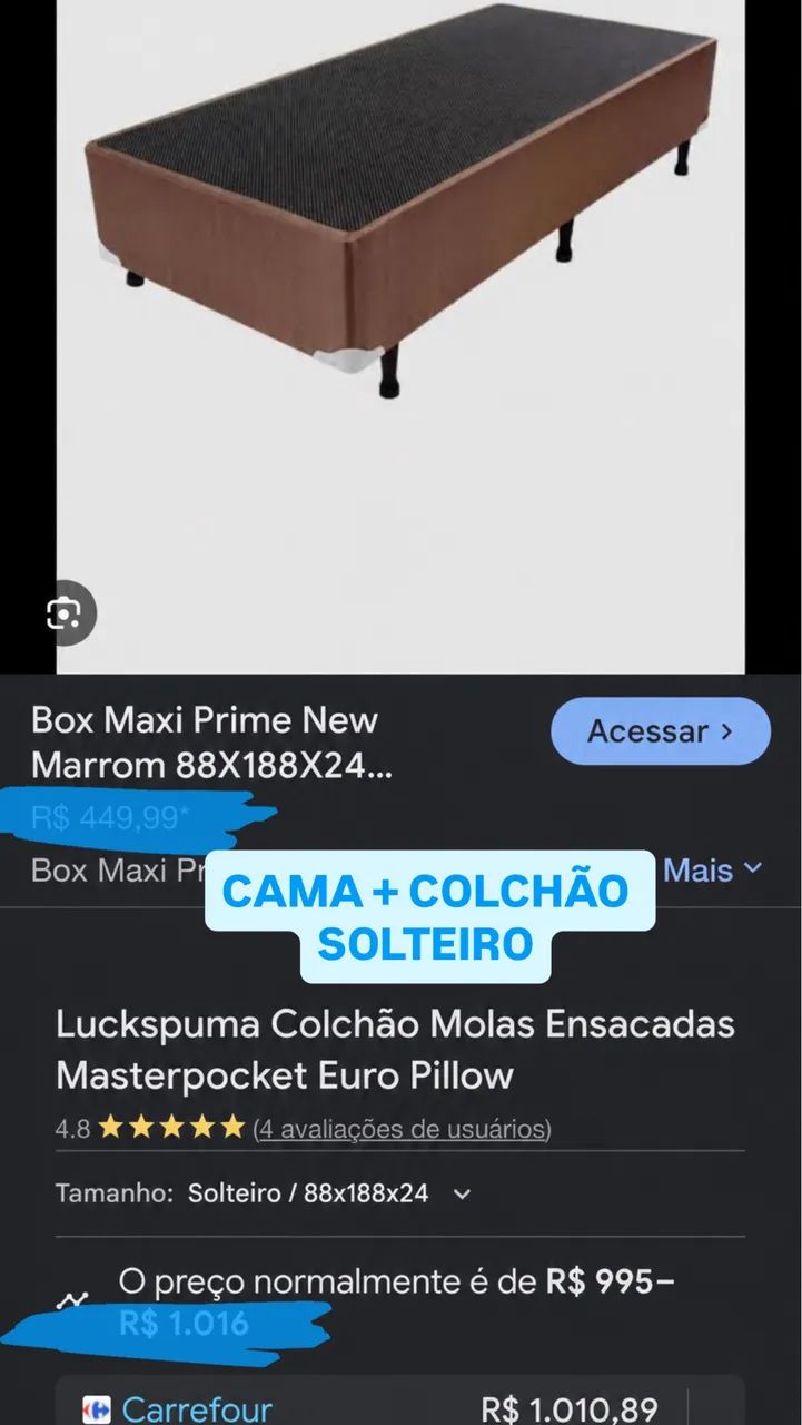 Colchão e cama de solteiro Luckpuma - Foto 5