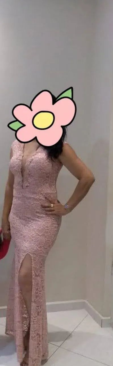 Vestido festa Rosé