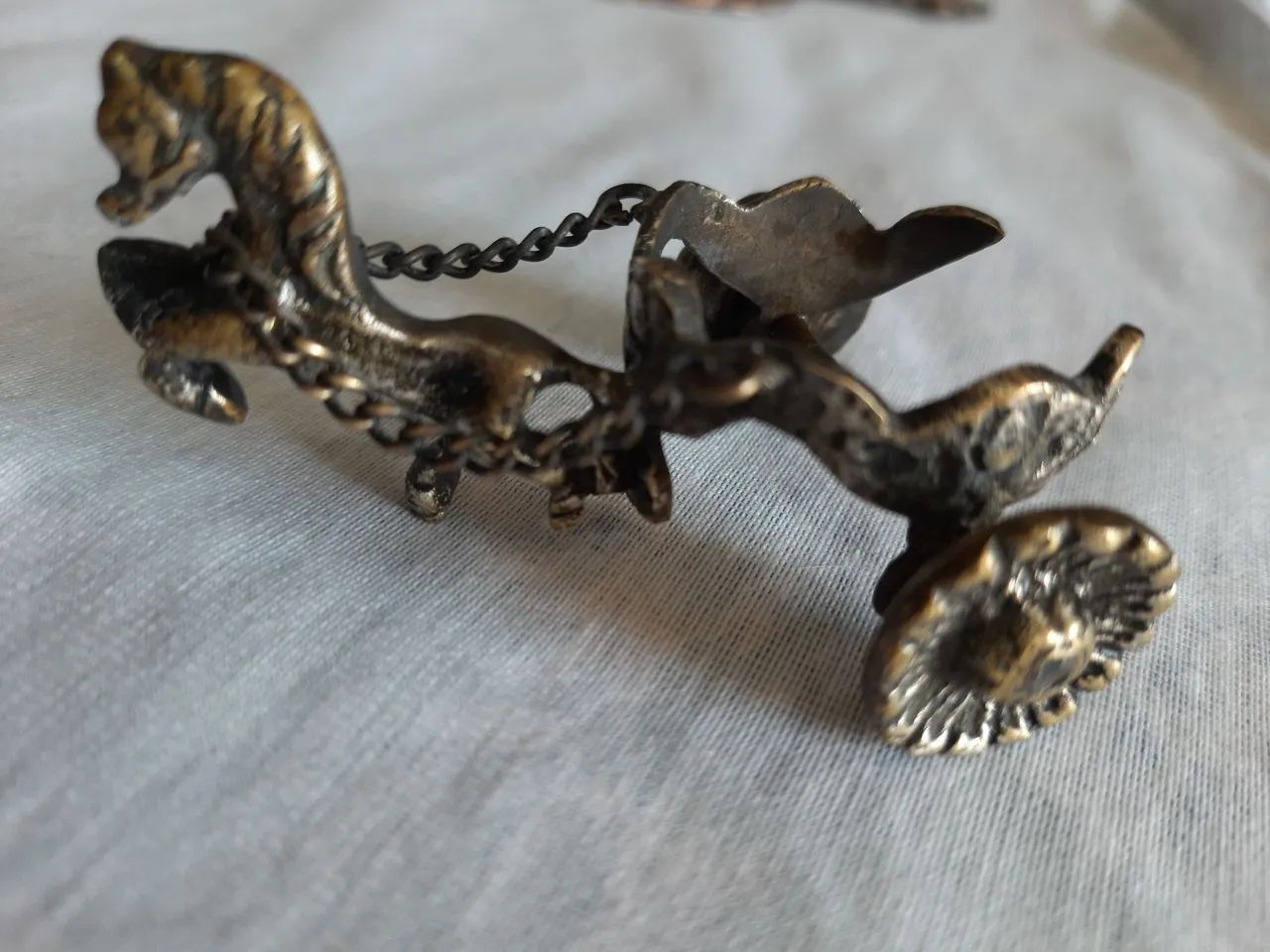 Decoração carruagem de metal antiguidade 