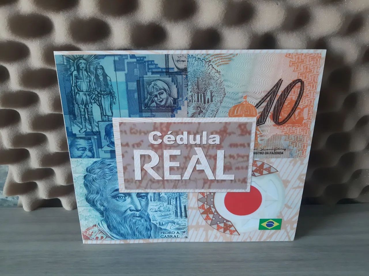 Nota original 10 reais com Folder original 