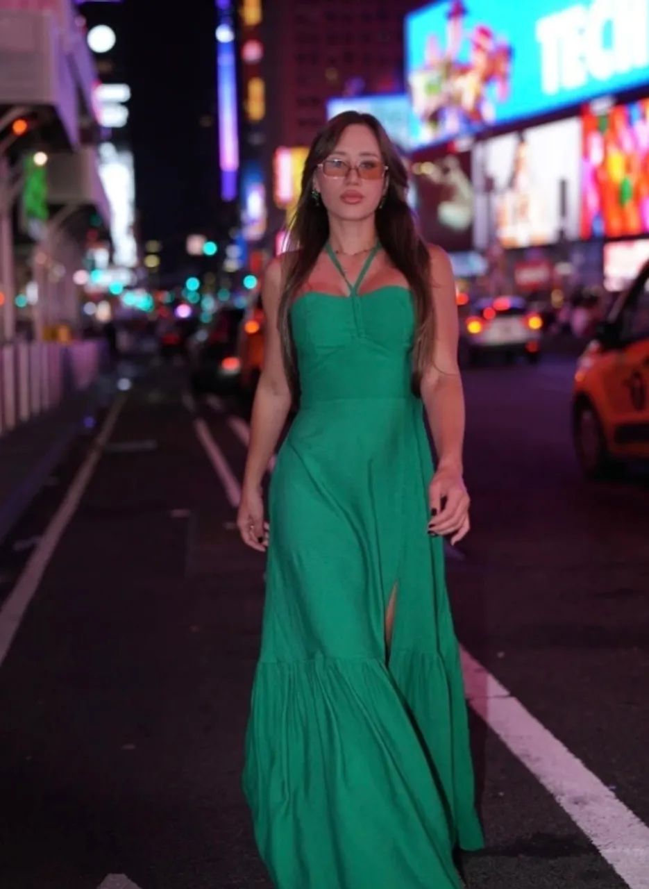 Vestido verde casual elegante (nunca usado)