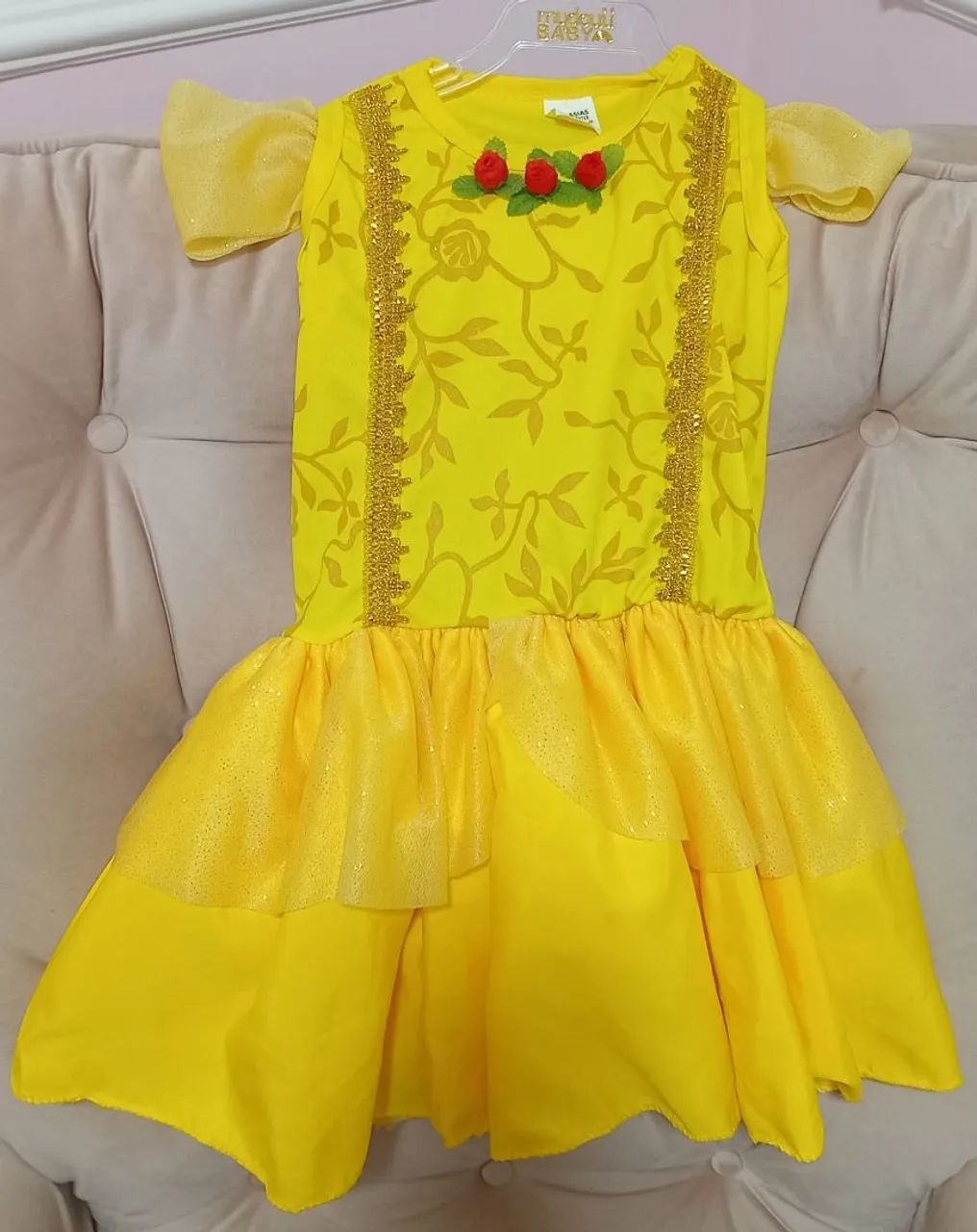 Vestido Infantil Fantasia Bela