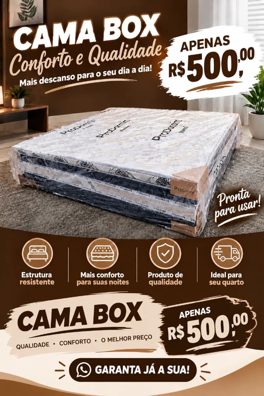 cama box. 12cm de espuma. 