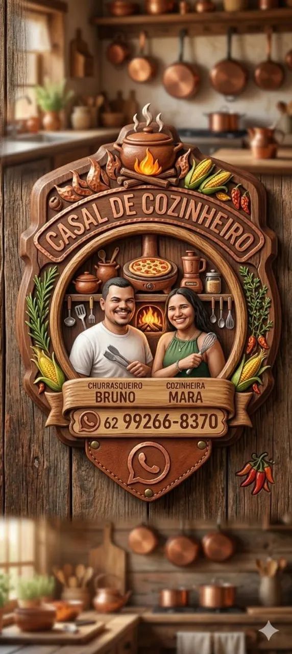 Casal cozinheiro e churrasqueiro para seu evento 