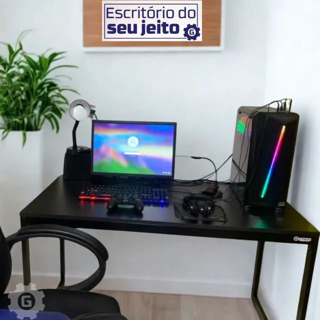 Escrivaninha Reforçada 120cm NOVA Mesa Multiuso Industrial para Computador Notebook Gamer