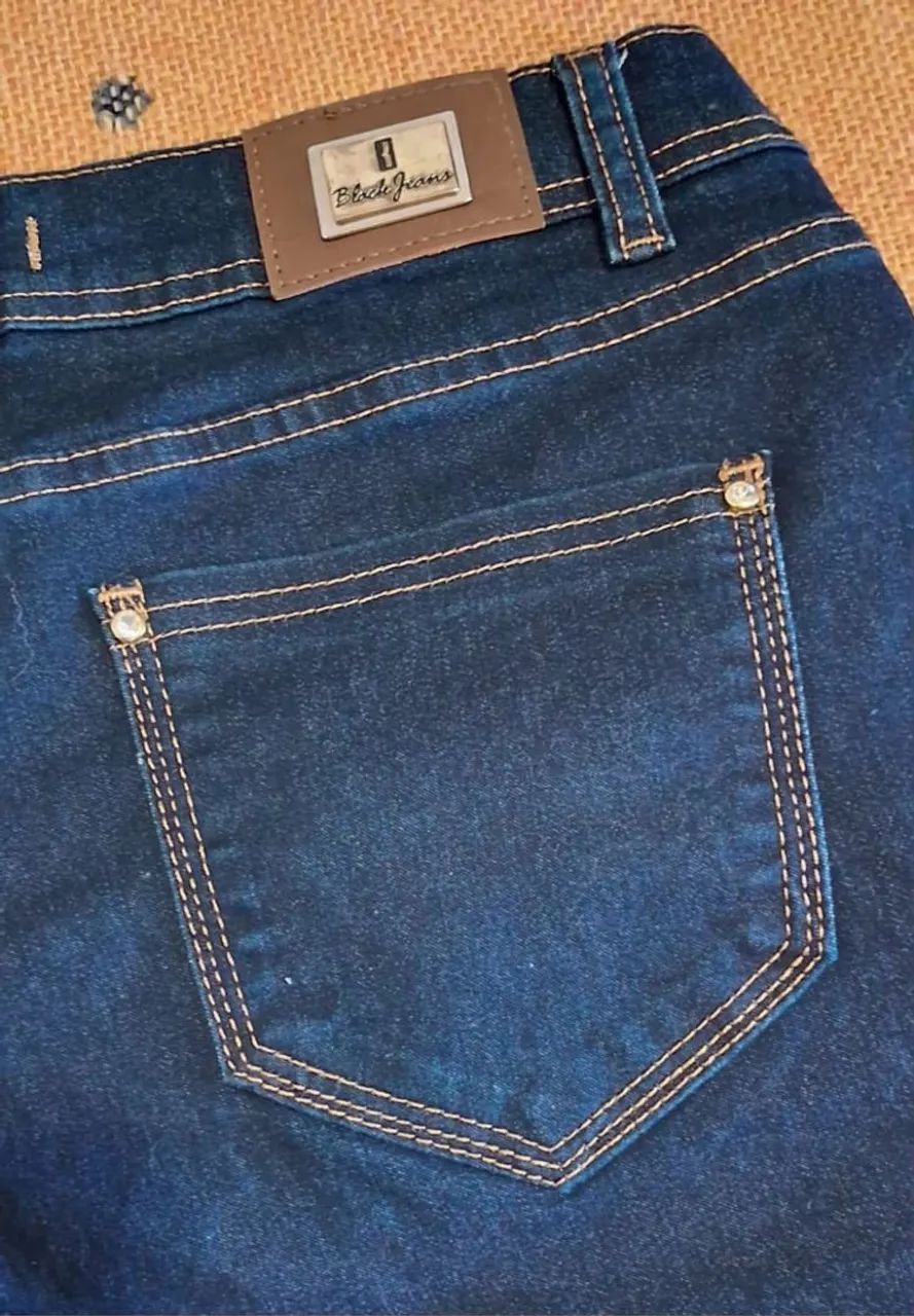 Bermuda plus size tam 48/50, Black jeans com elastano seminova linda - Foto 4