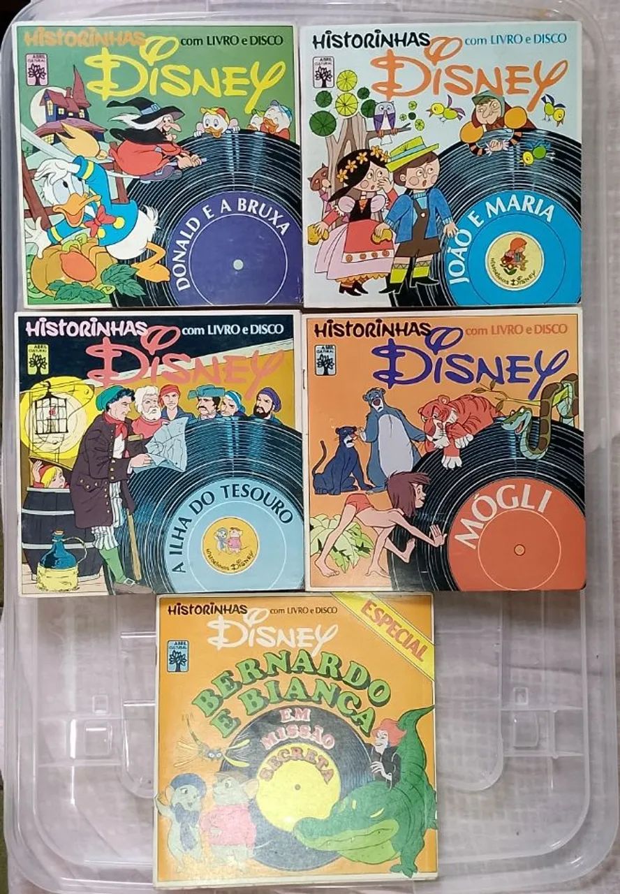 Historinhas Disney com Livro e Disco - Lote 6
