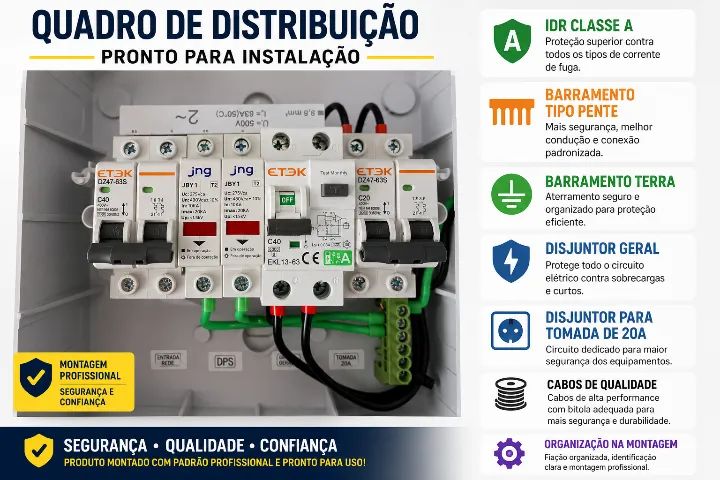 Quadro de proteção para wallbox 220v 7,5kw - Foto 2