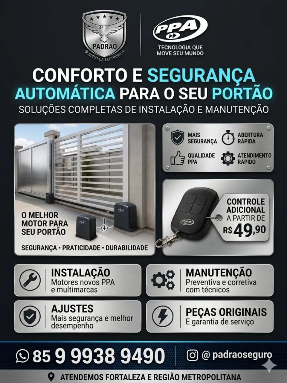 Motor de portão e troca de roldanas