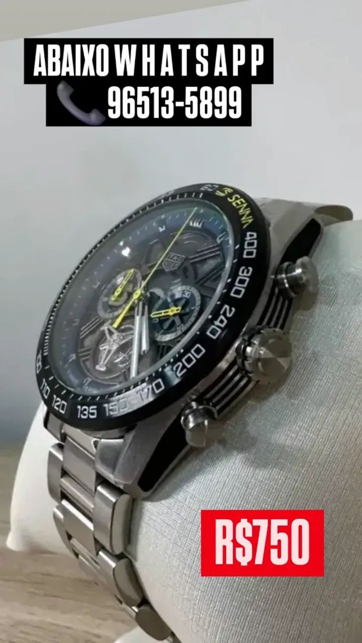 Relógio TAG HEUER CARRERA SENNA TODO EM AÇO  & FUNCIONAL  - Foto 2