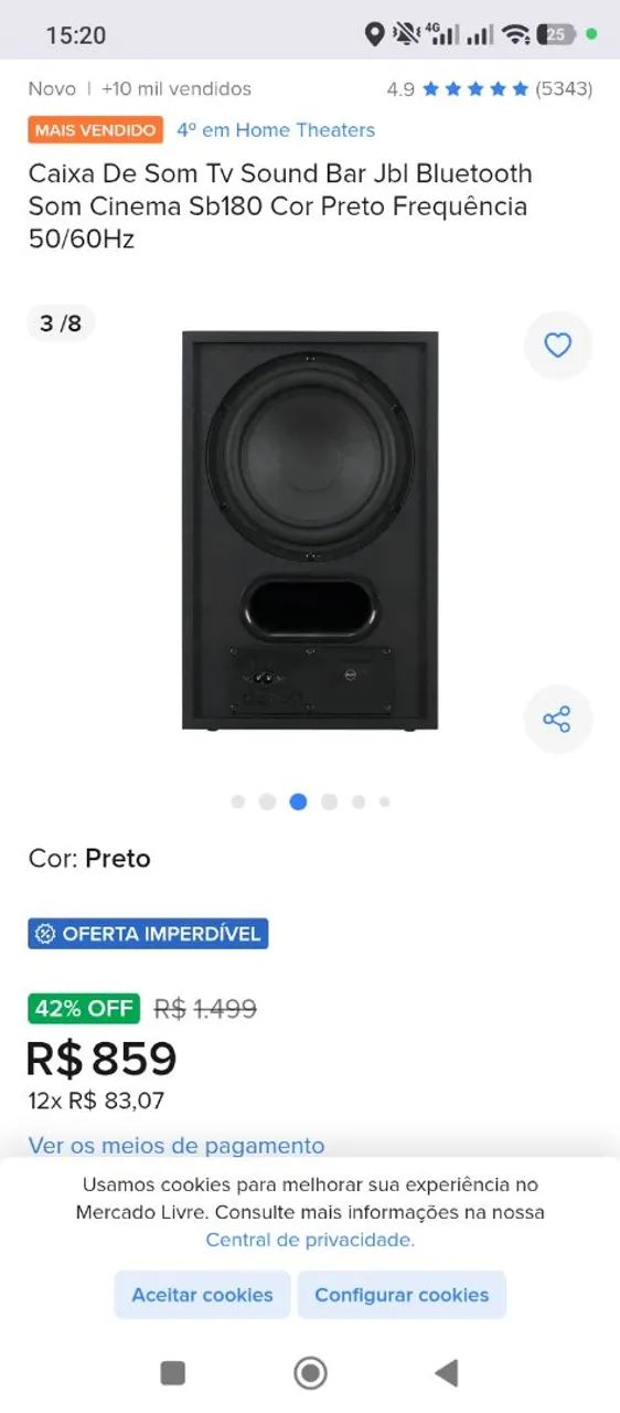 Caixa de som soudbar jbl - Foto 3