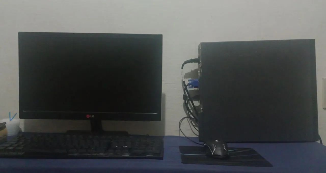 Computador Completo (Pc, monitor, teclado, mouse e mouse pad)