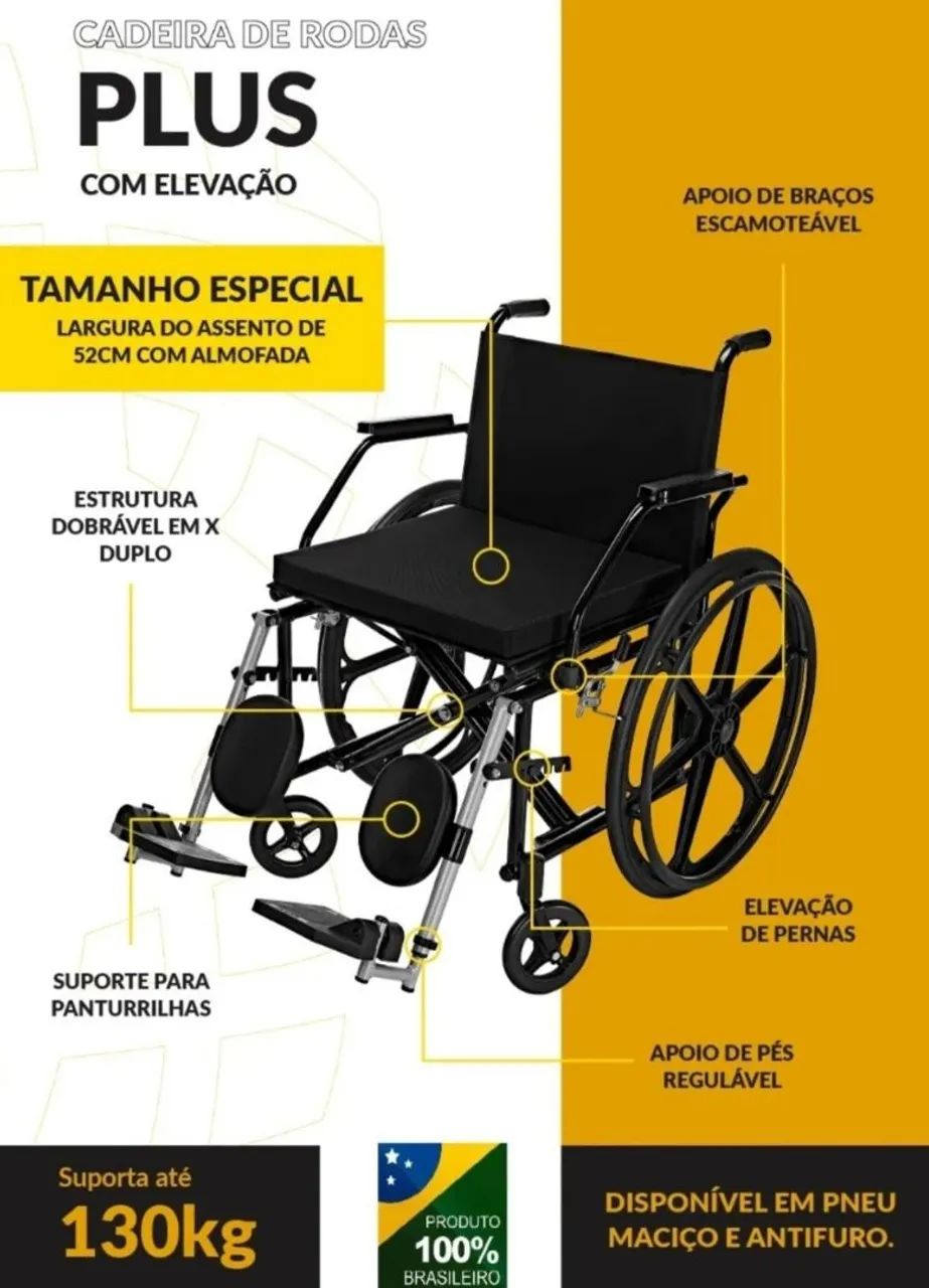 ALUGA Cadeira de rodas com elevação de perna  - Foto 3