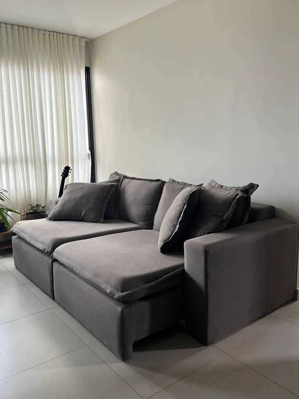 Sofá Cinza Grande Semi Novo - Foto 3