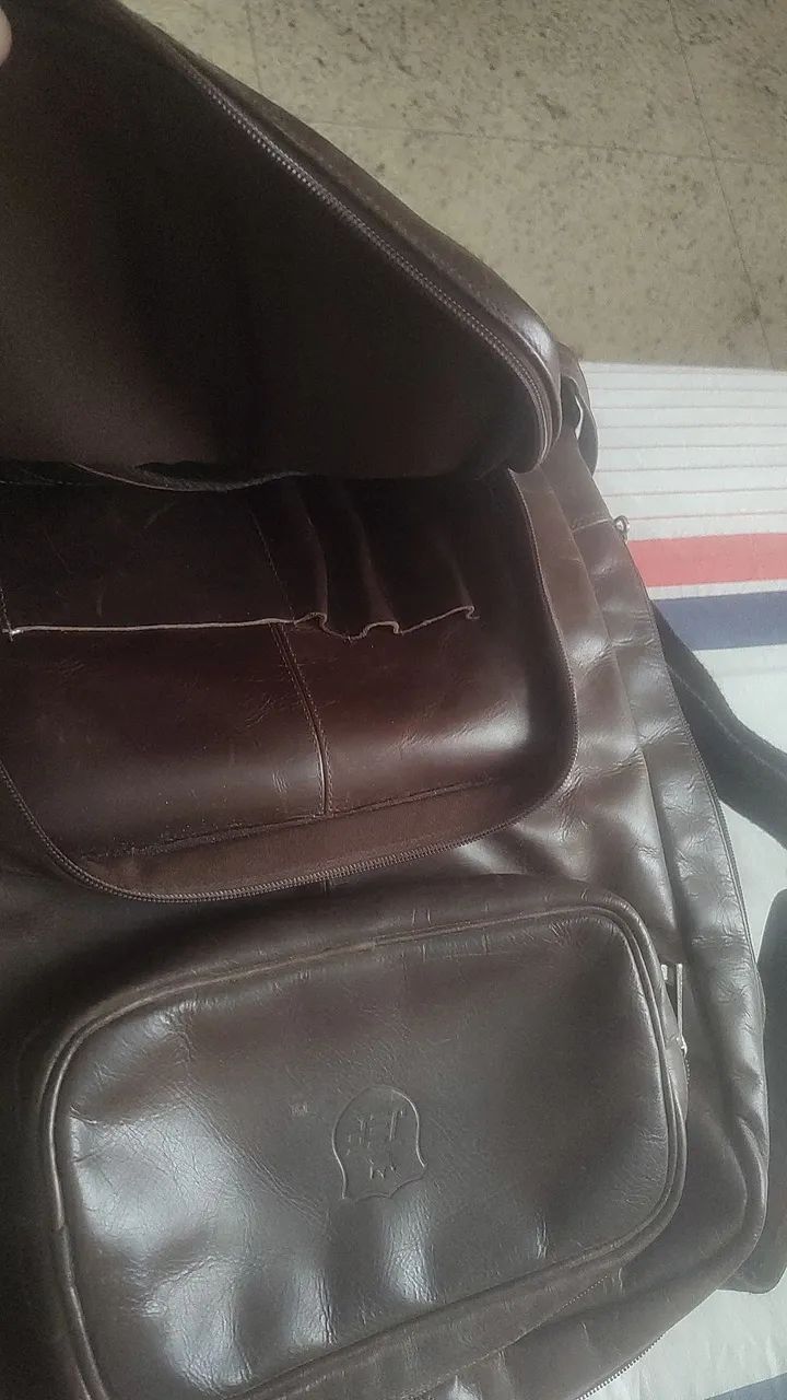 Mochila de couro legítimo  - Foto 2