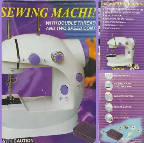 Mini maquina de costura portátil - pronta entrega 