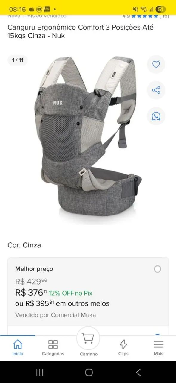 Canguru ergonômico confort. - Foto 4