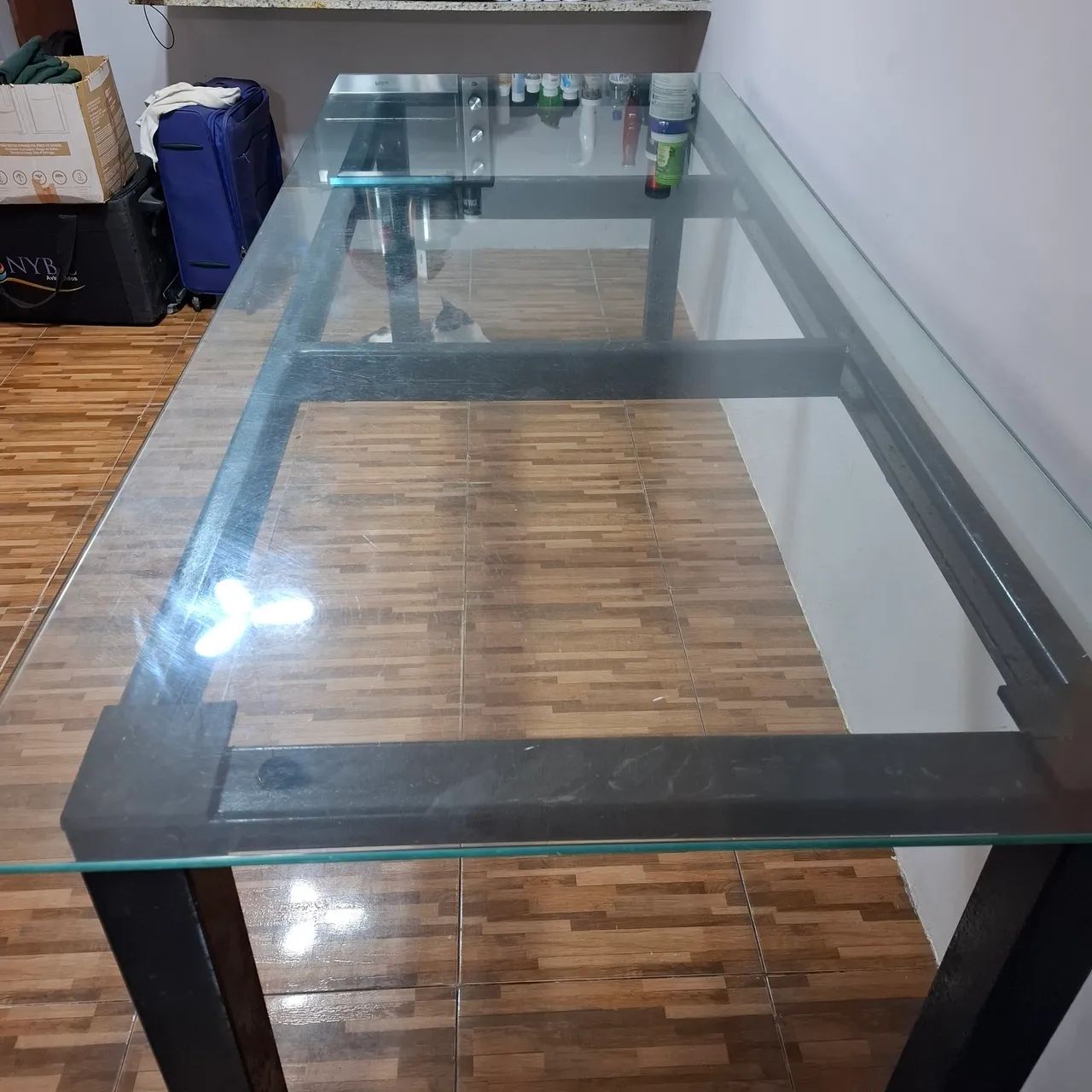 Mesa de vidro ,base de ferro 1.500 - Foto 3