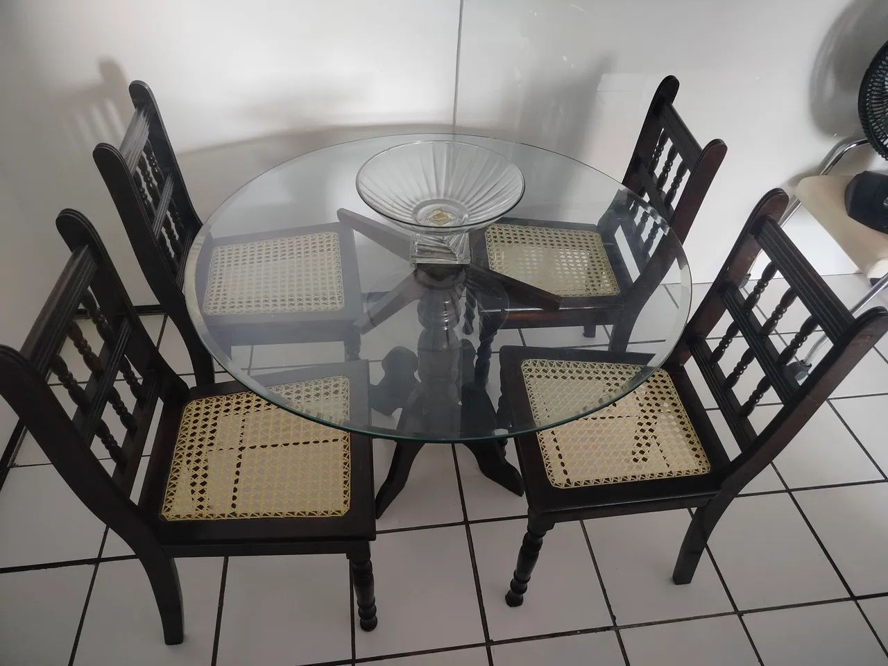Mesa Retro 4 Cadeiras em Palhinha - Foto 5