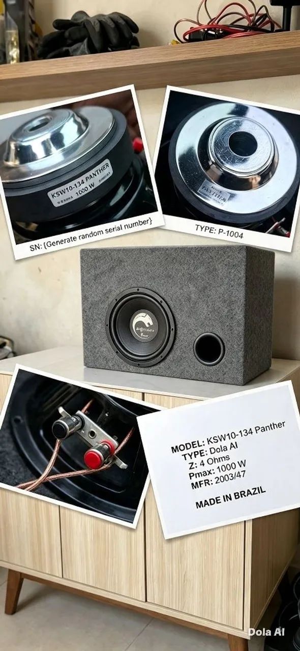 Subwoorfer 10 polegadas 1000 watts 