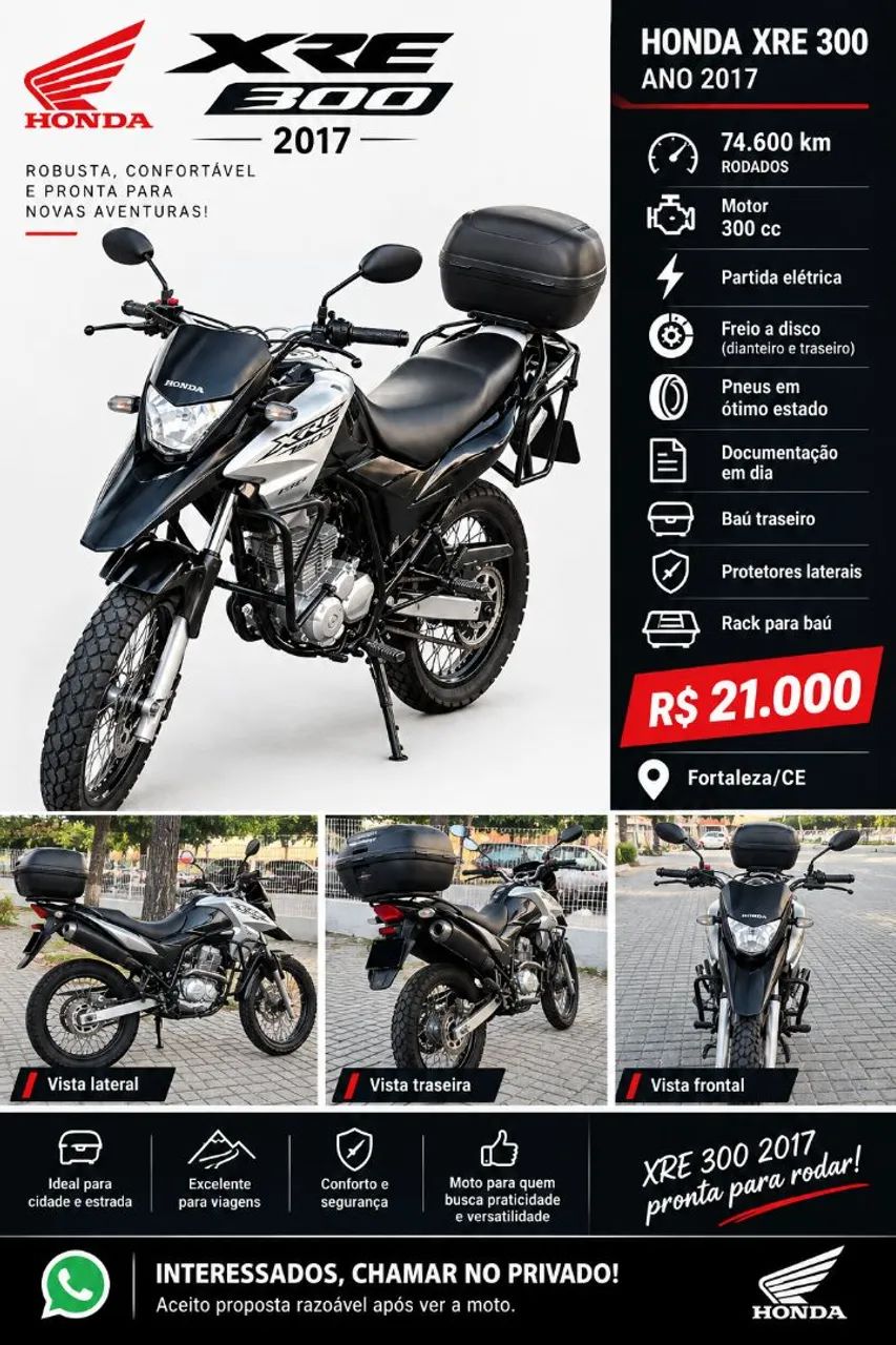 HONDA XRE 300 2017