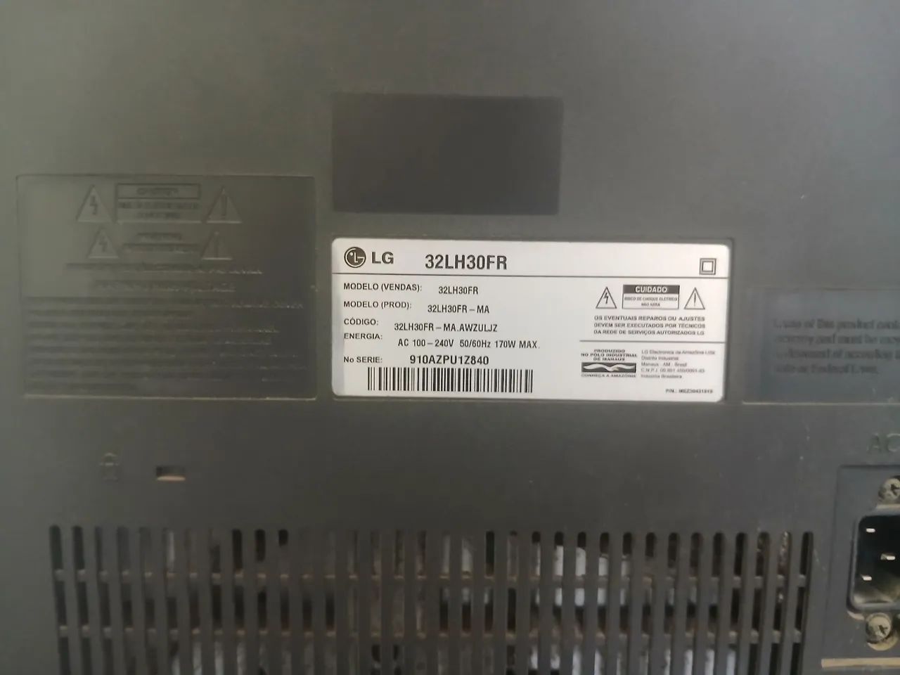 VENDO TV LG 32" COM DEFEITO  - Foto 5