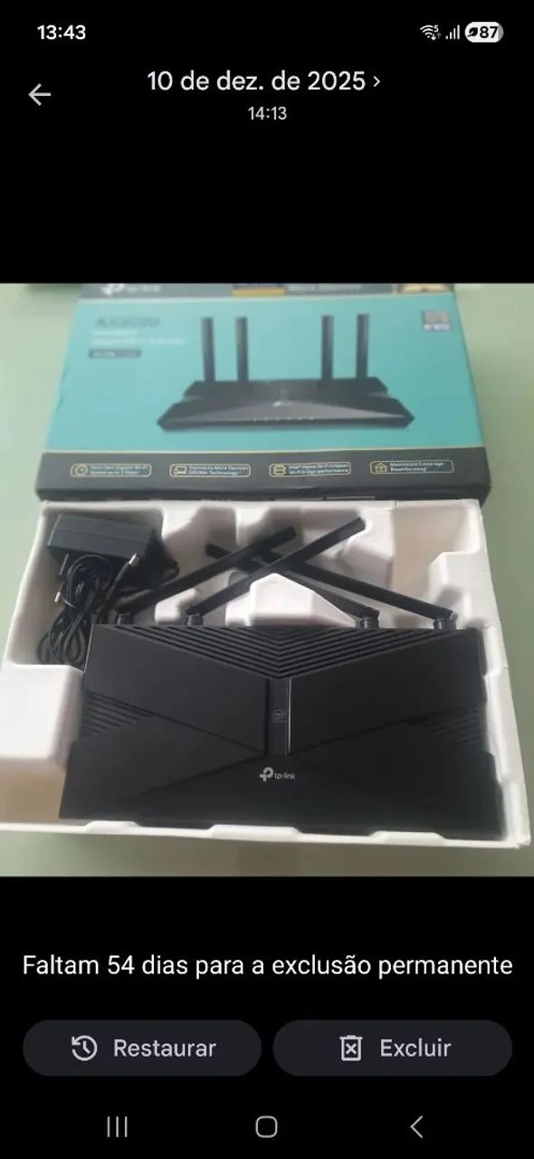 Tp-link AX50 3000 wifi 6 potência e alcance  - Foto 2