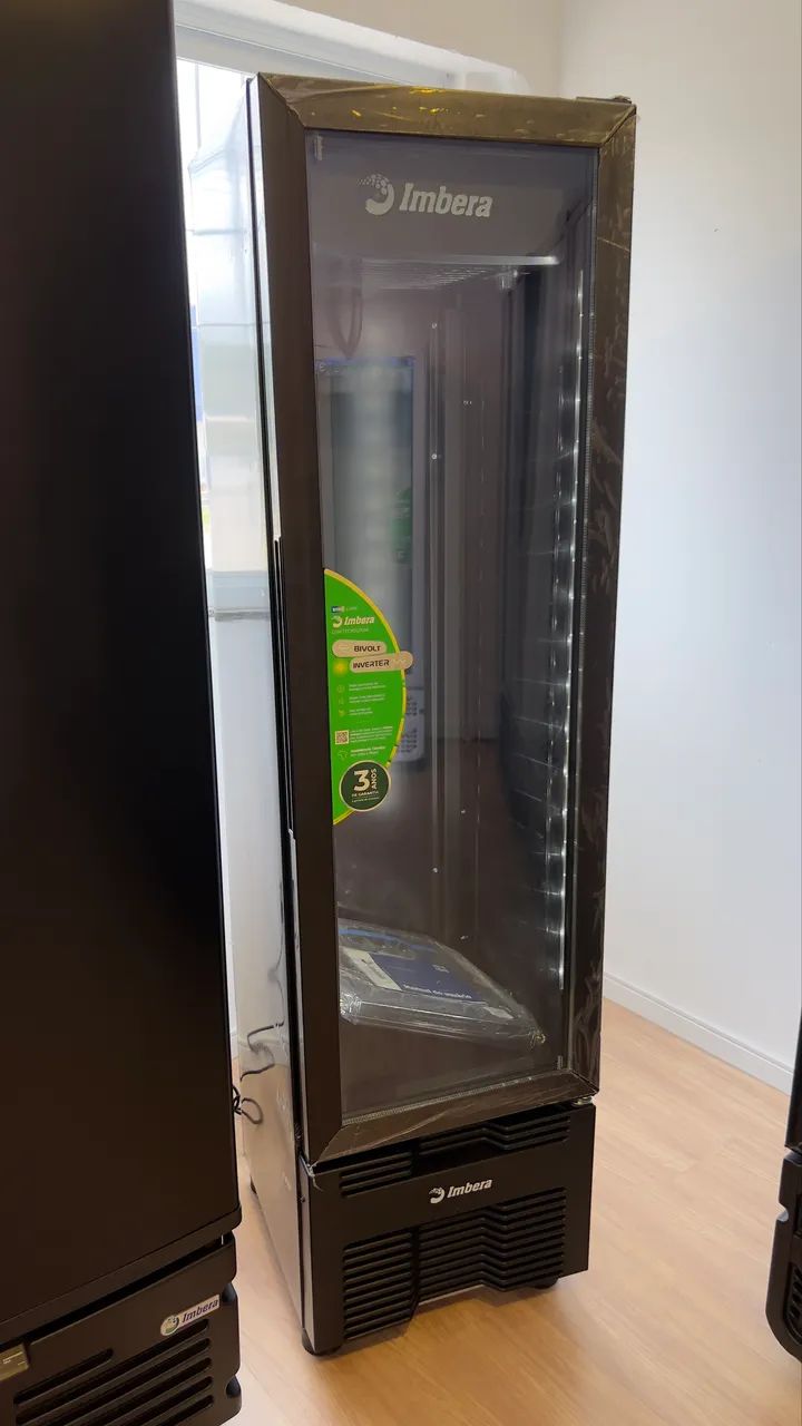 Refrigerador expositor Slim 244L Imbera Full black - pronta entrega 