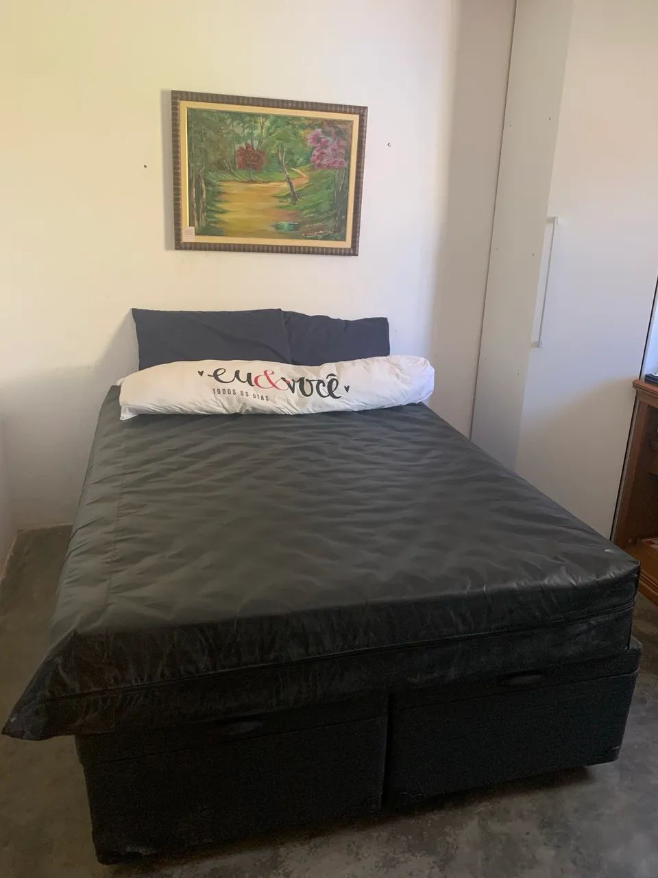 Cama de casal Baú e colchão Ortopédico  - Foto 3