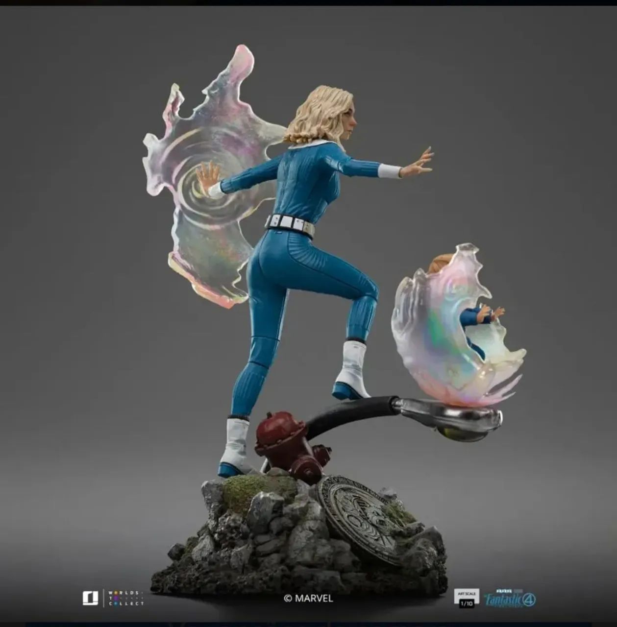 Mulher Invisível e Franklin Fantastic Four 1/10 Iron Studios  - Foto 4