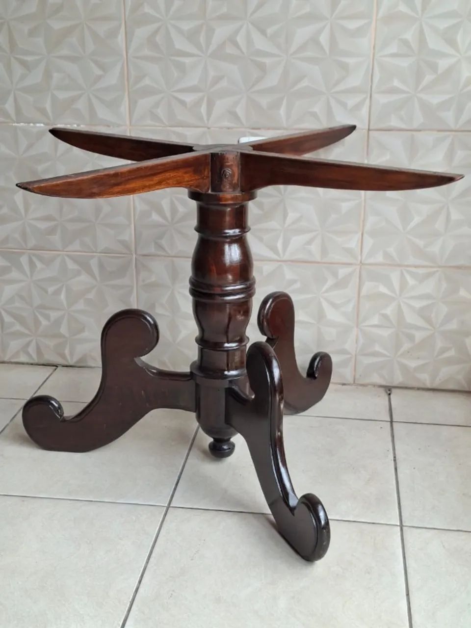 Suporte Reforçado para Mesa de Angelim cor Tabaco