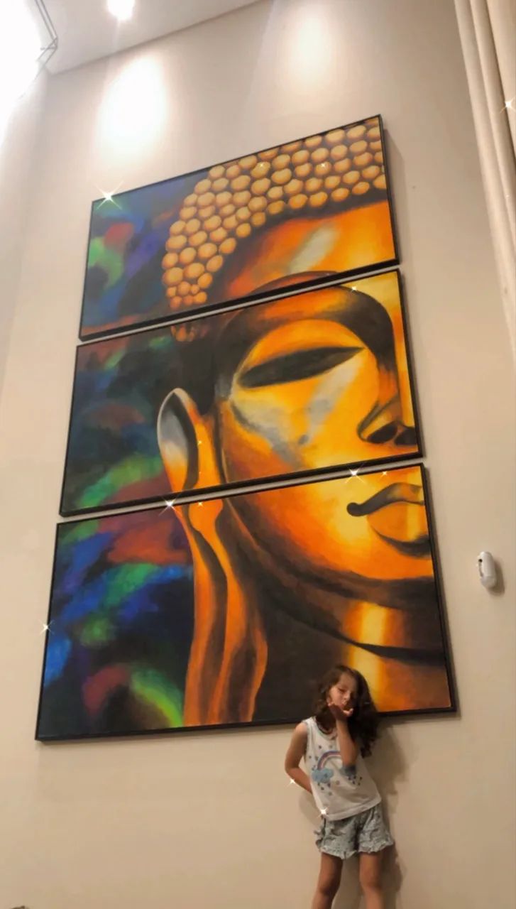 TELA PINTADA A MÃO BUDDHA