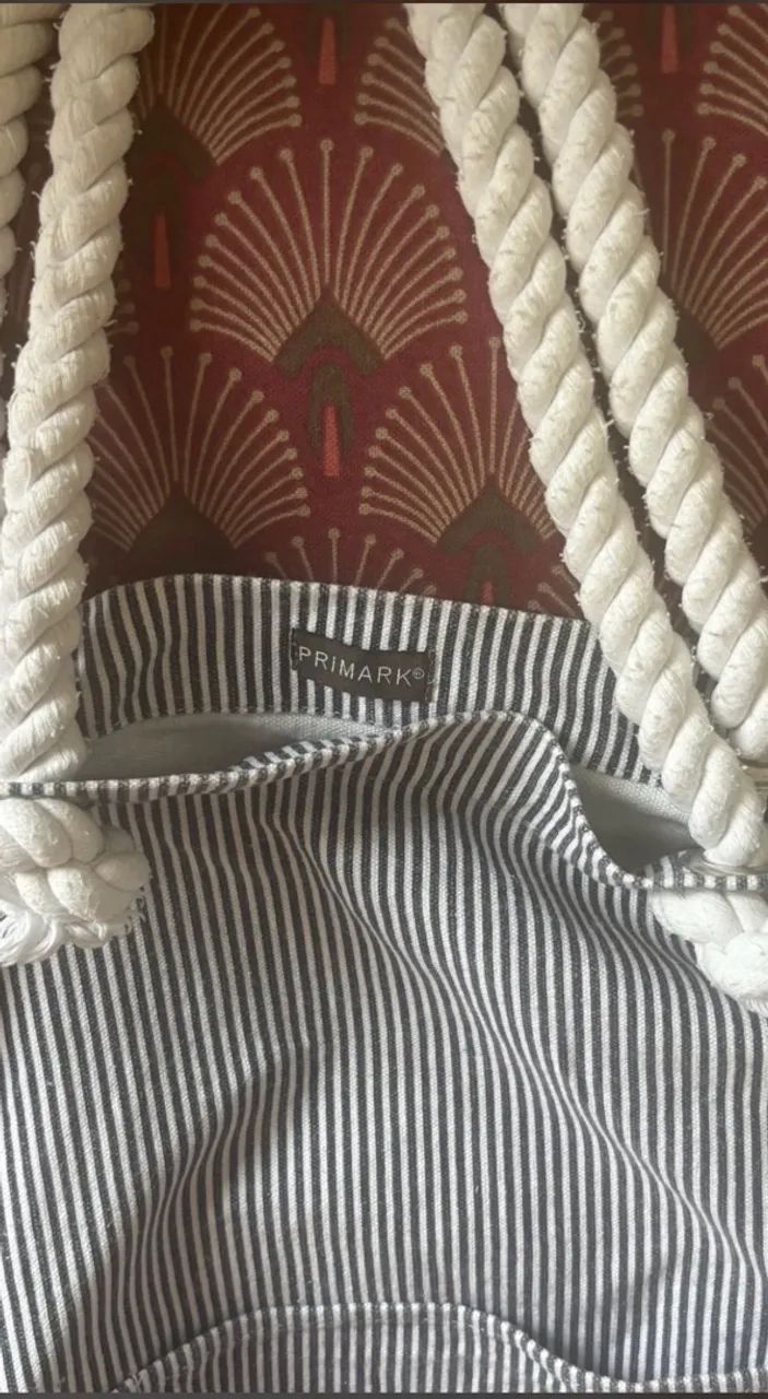 bolsa grande tecido listrado  Primark - Foto 4